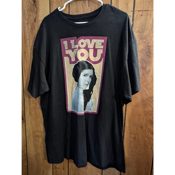 BUNDLE ONLY Star Wars Princess Leia I love You Tee Plus Size 2x 2xl T Tee Shirt - Picture 1 of 5
